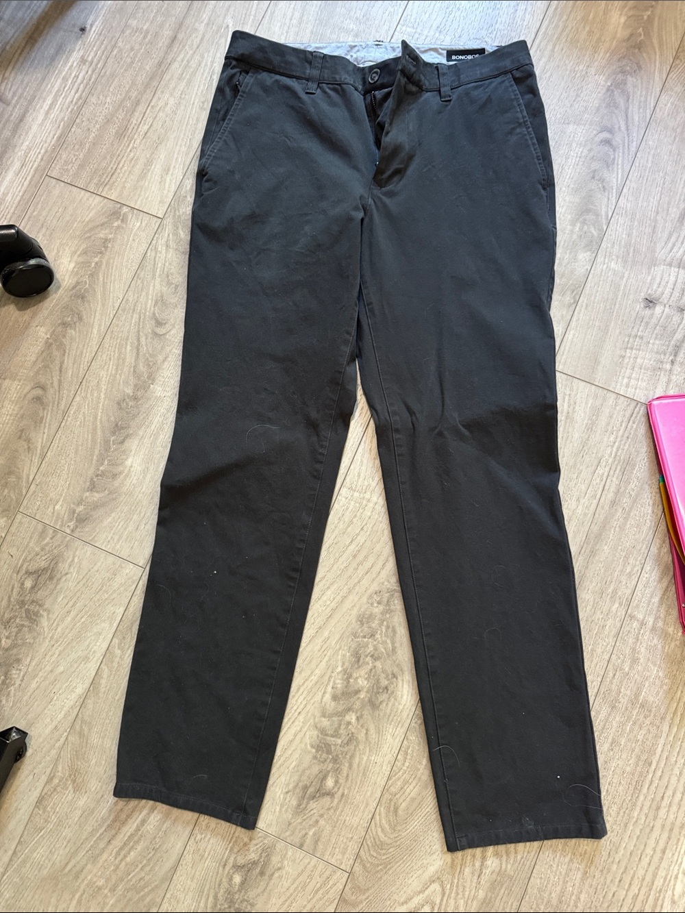 Bonobos Black Straight-Fit Chinos